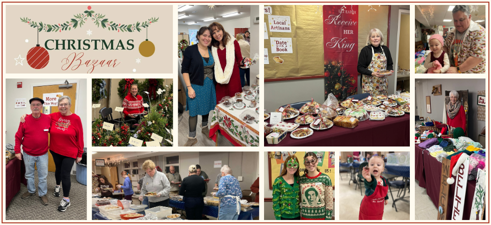 A collage of photos from our 2025 Christmas Bazaar